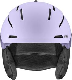 Rückansicht von Uvex gravitate Skihelm cool lavender-grad black matt