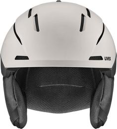 Rückansicht von Uvex gravitate Skihelm warm grey-black matt