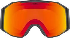 Rückansicht von Uvex gravity Skibrille black matt red