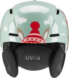 Rückansicht von Uvex viti Skihelm Kinder jade lama
