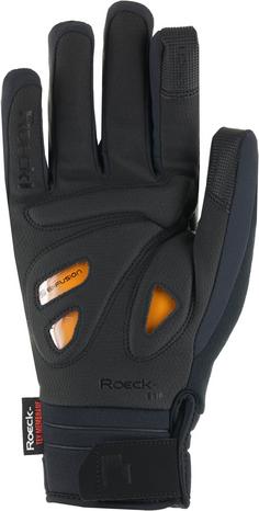 Rückansicht von Roeckl Rothenfels Fahrradhandschuhe dress black-fluo yellow