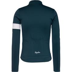 Rückansicht von Rapha Core Thermal Fahrradtrikot Herren forest green-white