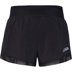 Rückansicht von HOKA Glide Funktionsshorts Damen black