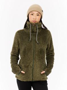 Rückansicht von Protest RIRI Fleecejacke Damen thyme