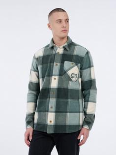 Rückansicht von Protest Mitchel Langarmhemd Herren kale green