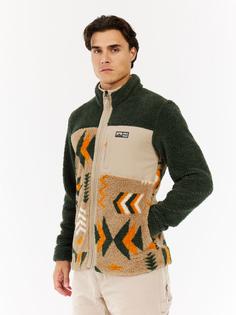 Rückansicht von Protest Don Fleecejacke Herren kale green