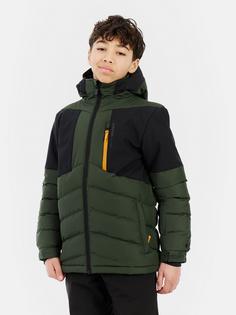 Rückansicht von Protest Brucer Snowboardjacke Kinder kale green