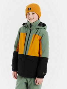 Rückansicht von Protest Milan Snowboardjacke Kinder caramel yellow