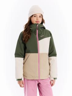 Rückansicht von Protest Pippa Snowboardjacke Kinder thyme