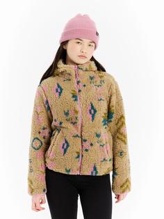 Rückansicht von Protest Evelyn Fleecejacke Kinder vintage pink