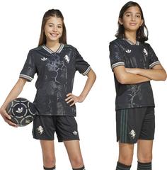 Rückansicht von adidas Juventus Turin 25-26 3rd Fußballtrikot Kinder black-ecrtin