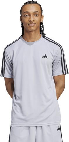Rückansicht von adidas TR-ES T-Shirt Herren halo silver-black