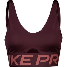 Nike NP INDY PLUNGE Sport-BH Damen burgundy crush-canyon rust-white
