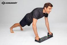 Rückansicht von Schildkröt Liegestützgriffe schwarz