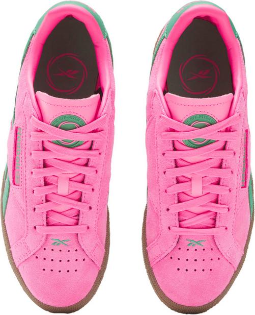 Rückansicht von Reebok Club C Grounds Sneaker Damen atomicpink-upgradegreen-gum
