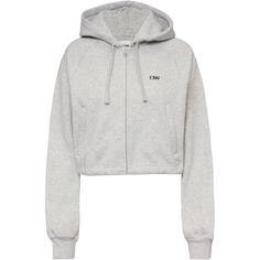 ICANIWILL Everyday Cropped Sweatjacke Damen light grey melange