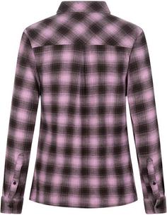 Rückansicht von 8848 Outdoor Langarmbluse Damen check black-violet