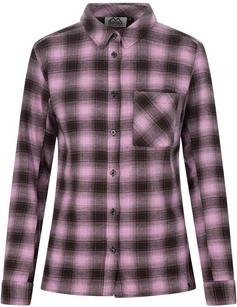 8848 Outdoor Langarmbluse Damen check black-violet