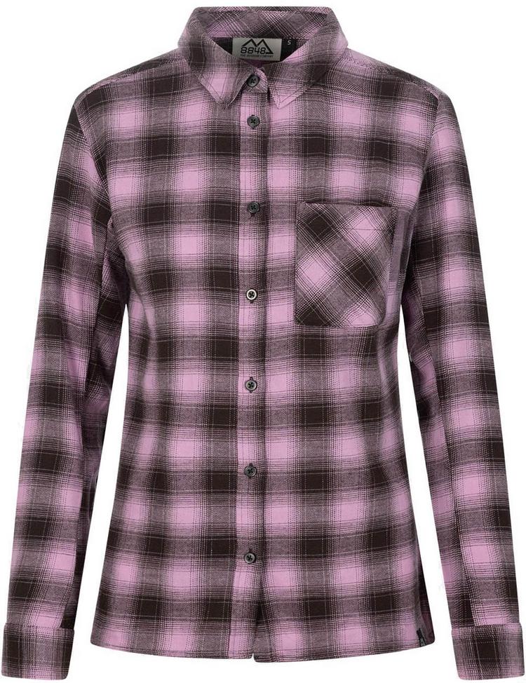 8848 Outdoor 8848 Outdoor Langarmbluse Damen - check black-violet - 0 | SportScheck