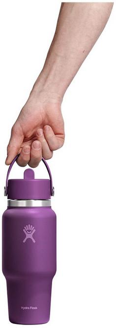Rückansicht von Hydro Flask 24 OZ WIDE FLEX STRAW TRAVEL Isolierflasche beachplum purple