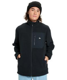 Rückansicht von Quiksilver CLEAN COAST Fleecejacke Herren black