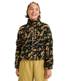 Rückansicht von Roxy BOUNDLESS SPIRIT Fleecejacke Damen anthracite big flowers