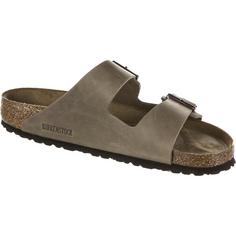 Rückansicht von Birkenstock Arizona SFB LEOI Sandalen Herren tabacco brown