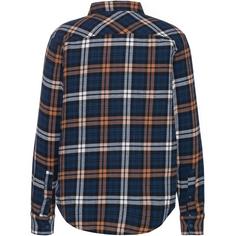 Rückansicht von 8848 Outdoor Langarmhemd Herren check blue-milk-brown