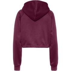 Rückansicht von ICANIWILL Everyday Cropped Sweatjacke Damen dark mahogany