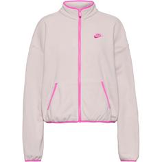 Nike Club Fleece Fleecejacke Damen silt red-playful pink