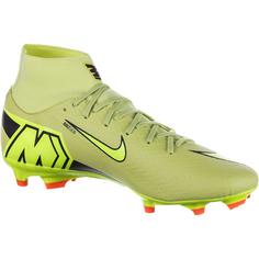 Rückansicht von Nike ZM SUPERFLY 10 ACAD FG-MG Fußballschuhe Herren limelight-volt-hyper crimson