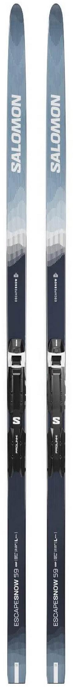 Salomon ESCAPE SNOW 59 GRIP (and Prolink Auto) Langlaufski Klassik coppen blue