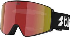 Bliz G001 Skibrille matte black-brown w red multi