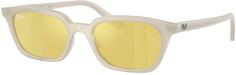 RAY-BAN Zaya Sonnenbrille cloudy warm white-yellow mirror flash gold