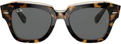 Rückansicht von RAY-BAN State Street Sonnenbrille vana on transparent brown-dark grey
