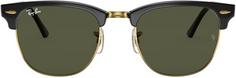 Rückansicht von RAY-BAN Clubmaster Sonnenbrille black on arista-green