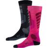 P.A.C. SKI TECH PRO 2P Socken Damen - black-raspberry