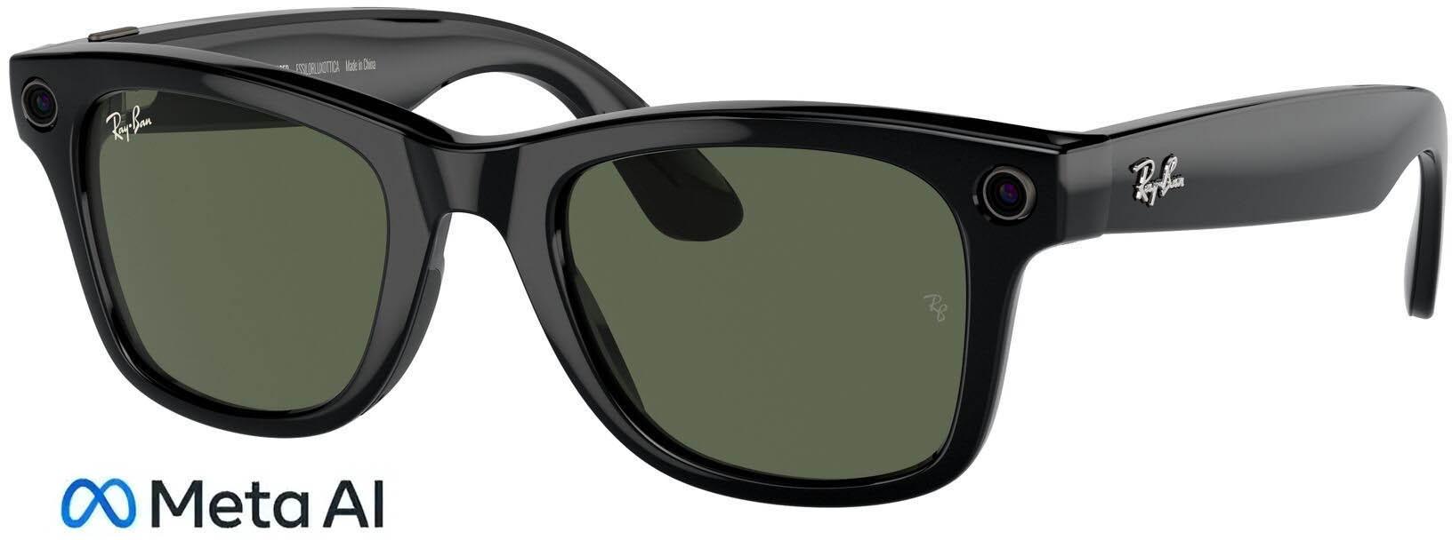 RAY-BAN META Wayfarer Brille - shiny black