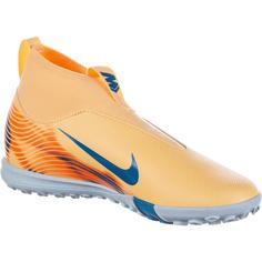Rückansicht von Nike JR ZOOM SUPERFLY 10 ACAD KM TF Fußballschuhe Kinder melon tint-neo turq-igloo