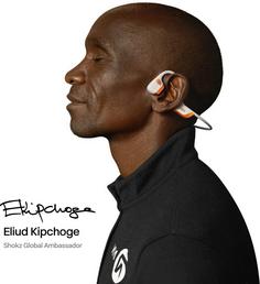 Rückansicht von Shokz Open Run Pro 2 Eliud Kipchoge Ed. Kopfhörer orange