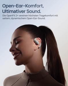 Rückansicht von Shokz Open Fit 2+ Kopfhörer grey