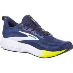 Rückansicht von Brooks Trace 4 Laufschuhe Herren navy-peacoat-acid lime