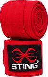 STING ELASTICISED HAND WRAPS 4.5M Bandagen - red