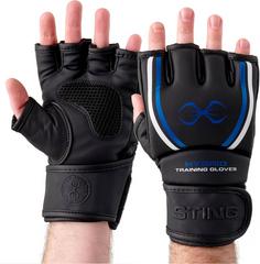 Rückansicht von STING MMA Trainingsglove Boxhandschuhe black blue