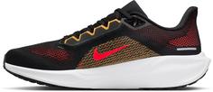 Rückansicht von Nike PEGASUS 41 Laufschuhe Herren black-bright crimson-topaz gold