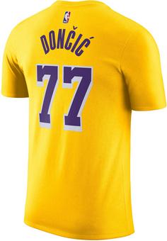 Rückansicht von Nike Luka Dončić Los Angeles Lakers NBA T-Shirt Herren yellow
