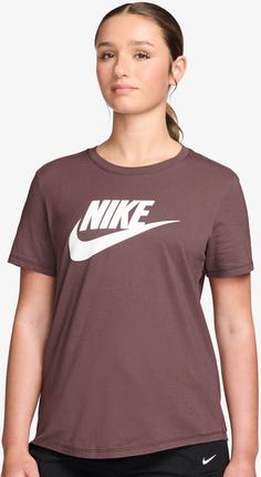 Rückansicht von Nike Essential Icon Futura T-Shirt Damen tattoo-white