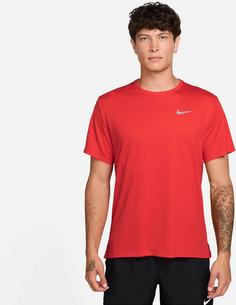 Rückansicht von Nike MILER Funktionsshirt Herren lt crimson-reflective silv