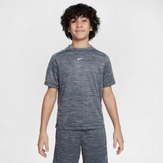 Rückansicht von Nike MULTI Funktionsshirt Kinder black-lt smoke grey-white