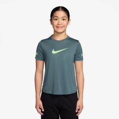 Rückansicht von Nike DF Funktionsshirt Kinder mineral slate-lt liquid lime